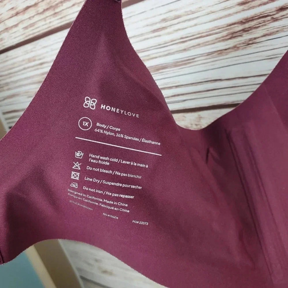 Honeylove Burgundy and Black Bra - Picture 10 of 12